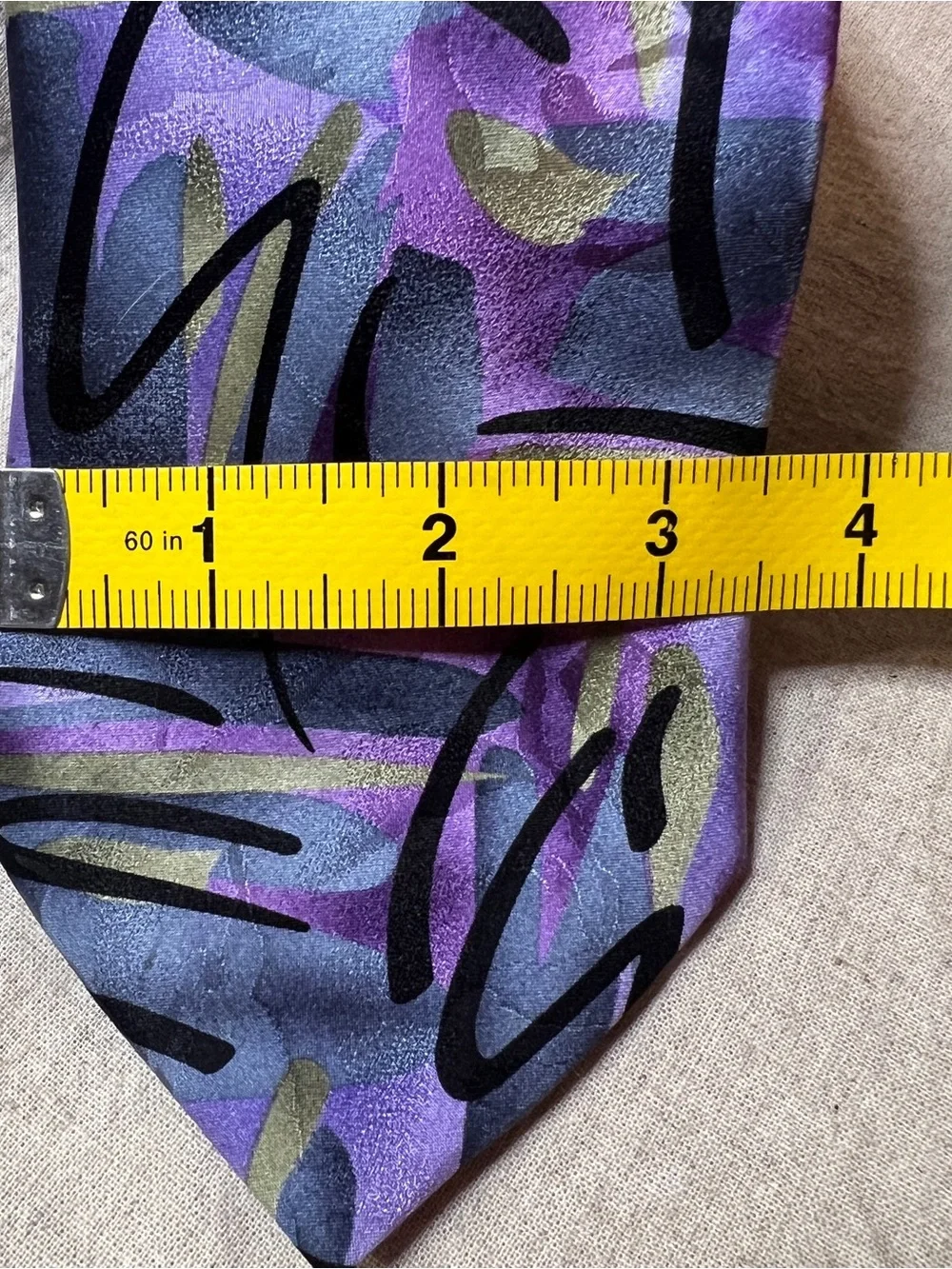 Jerry Garcia Tie Limited Edition Alligator Works Collection 46 Purple Abstract